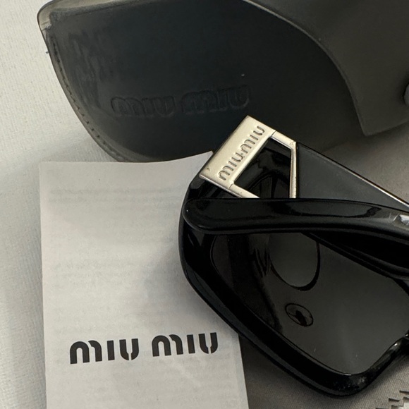 Miu Miu, Vintage Black w/silver details Sunglasses, Original case… main image 11